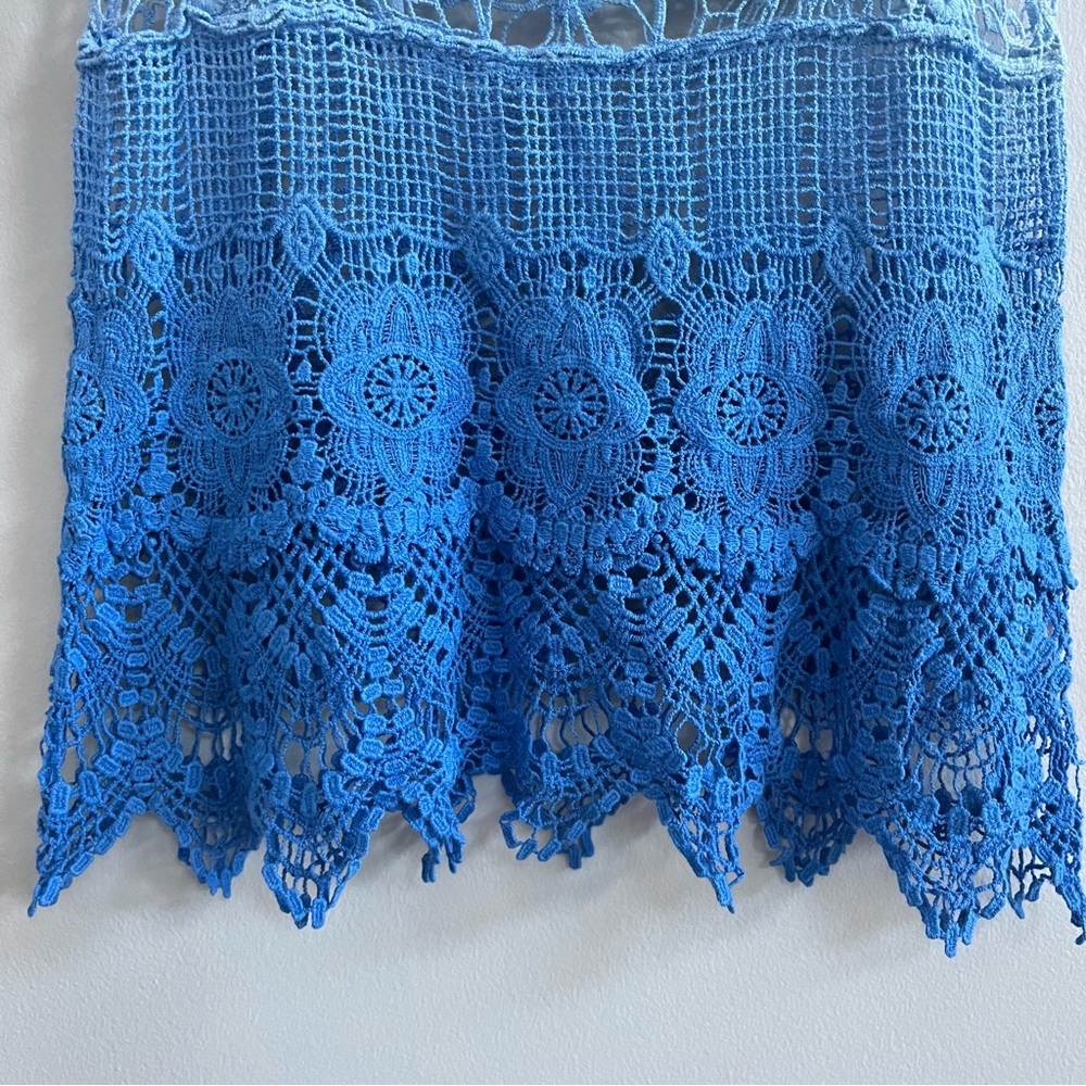 Delia’s Y2K Ombre Crochet Tank Top Size Small Festival Layering Coastal Cowgirl - Picture 3 of 9